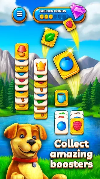 Joey's Farm - Tile Match на Андроид — Мод Безлимитные подсказки и жизни — скриншот 2