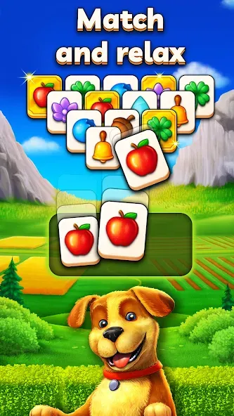 Joey's Farm - Tile Match на Андроид — Мод Безлимитные подсказки и жизни — скриншот 5