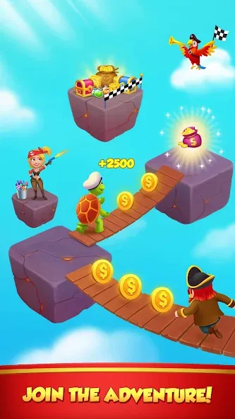 Взлом Coin Rush - Pirate GO! — Безлимитные монеты и бонусы — скриншот 2