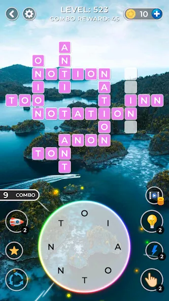 Взломанная WOW4:Word Connect Offline Word на Андроид — Без рекламы и подсказки доступны — скриншот 3