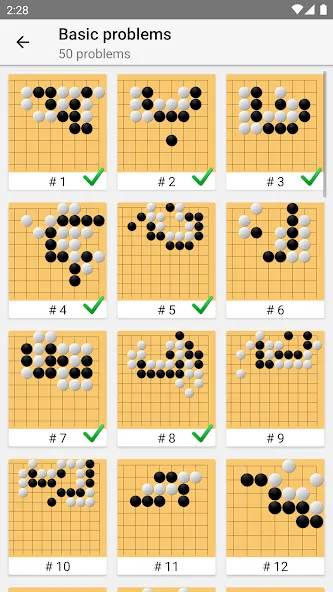 Tsumego Pro (Go Problems] MOD APK на Android — Все задачи доступны без ограничений — скриншот 2