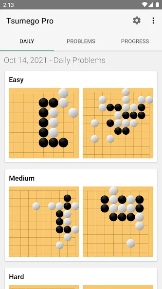 Tsumego Pro (Go Problems] MOD APK на Android — Все задачи доступны без ограничений — скриншот 3