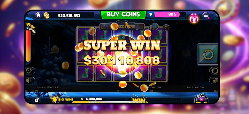 Взломанная Majestic Slots: Slot Machine на Андроид — Безлимитные монеты и бесплатные вращения — скриншот 1