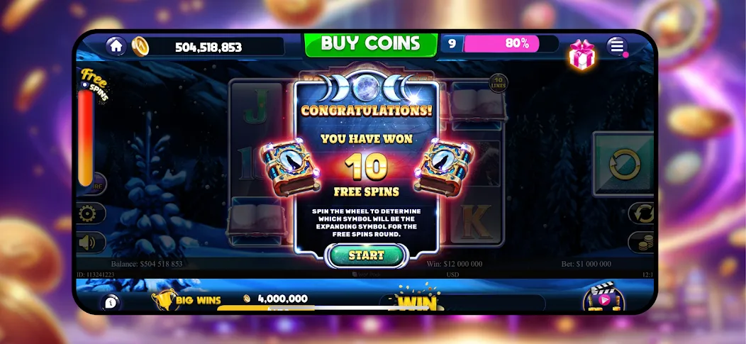 Взломанная Majestic Slots: Slot Machine на Андроид — Безлимитные монеты и бесплатные вращения — скриншот 4