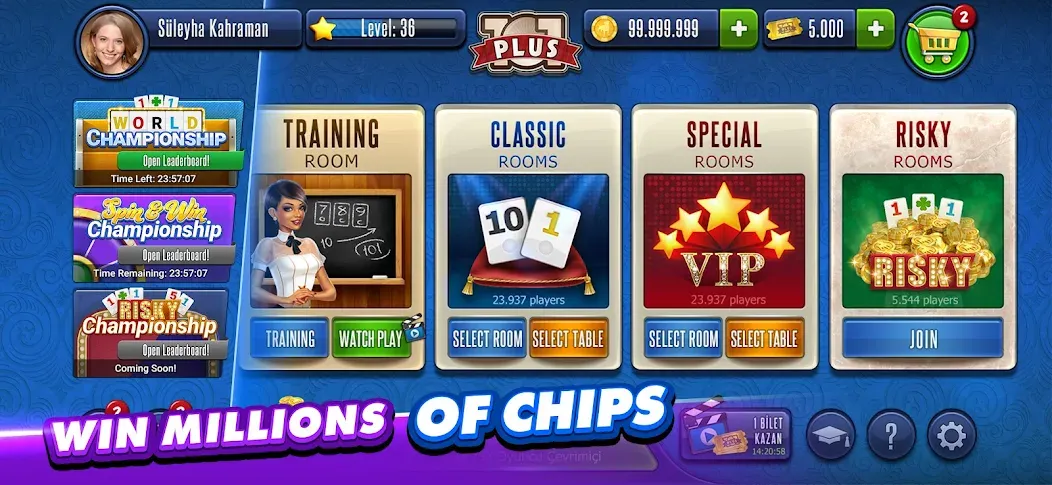 101 Okey Plus Rummy Board Game — Безлимитные монеты и разблокированы функции — скриншот 1 101 Okey Plus Rummy Board Game — Безлимитные монеты и разблокированы функции — скриншот 1