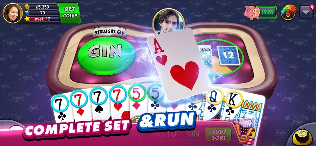 Скачать Gin Rummy Plus: Fun Card Game — Последняя версия (Безлимитные фишки и бонусы) — скриншот 4