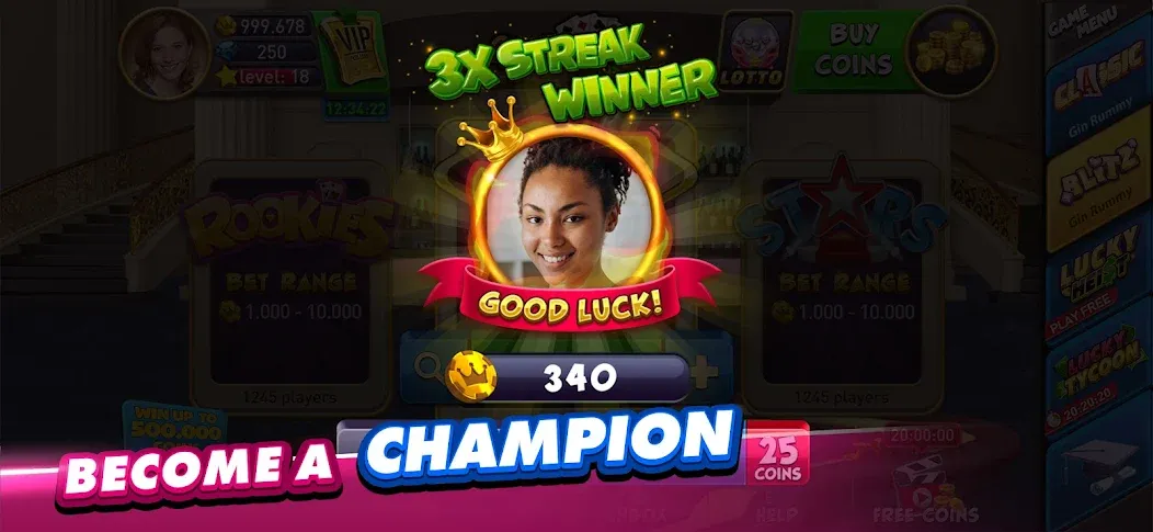 Скачать Gin Rummy Plus: Fun Card Game — Последняя версия (Безлимитные фишки и бонусы) — скриншот 5