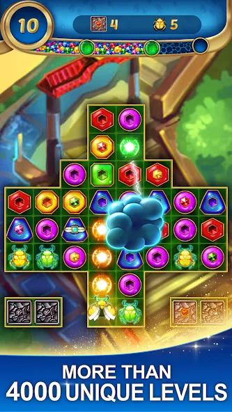 Скачать Lost Jewels - Match 3 Puzzle — Последняя версия (Безлимитные жизни и монеты) — скриншот 4