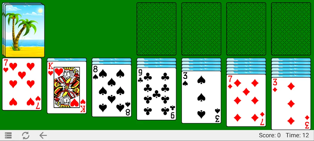 Скачать Classic Solitaire (Мод: Без рекламы и открыты все темы) на Андроид — скриншот 1
