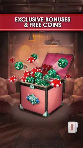 Farkle online 10000 Dice Game — Мод: Безлимитные монеты и без рекламы — скриншот 4