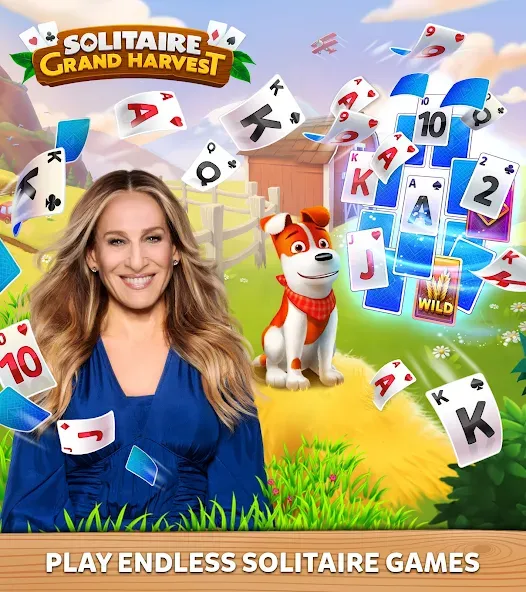 Solitaire Grand Harvest (Мод Безлимитные монеты и бонусы) — скриншот 1