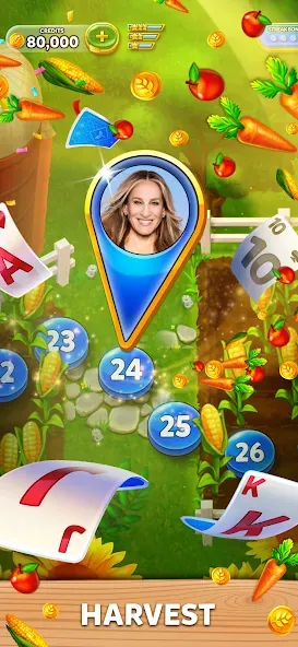 Solitaire Grand Harvest (Мод Безлимитные монеты и бонусы) — скриншот 3