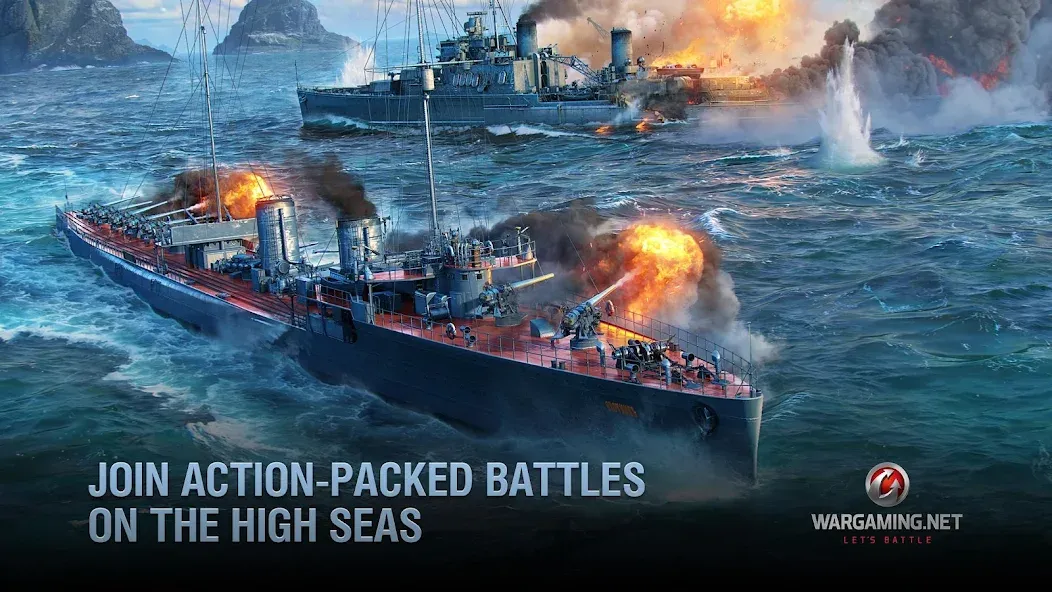 Взлом World of Warships Blitz War — Безлимитные деньги и открыты все корабли — скриншот 2