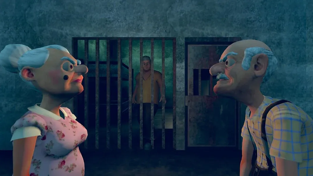 Скачать Grandpa & Granny 4 Online Game MOD APK — Бесконечная выносливость и открыты все двери — скриншот 2