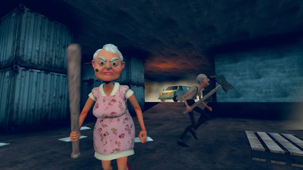 Скачать Grandpa & Granny 4 Online Game MOD APK — Бесконечная выносливость и открыты все двери — скриншот 5