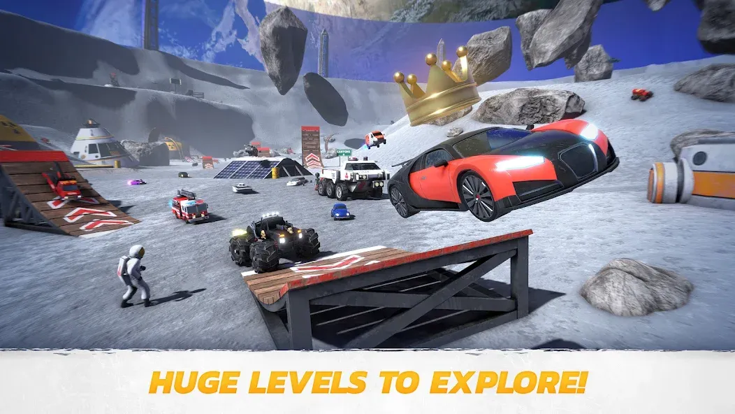 Crash Drive 3: Car Stunting — Взломанная версия (Безлимитные деньги и все автомобили) — скриншот 3 Crash Drive 3: Car Stunting — Взломанная версия (Безлимитные деньги и все автомобили) — скриншот 3
