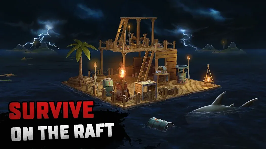 Скачать Raft® Survival - Ocean Nomad на телефон — Безлимитные ресурсы и улучшенный крафт — скриншот 1 Скачать Raft® Survival - Ocean Nomad на телефон — Безлимитные ресурсы и улучшенный крафт — скриншот 1