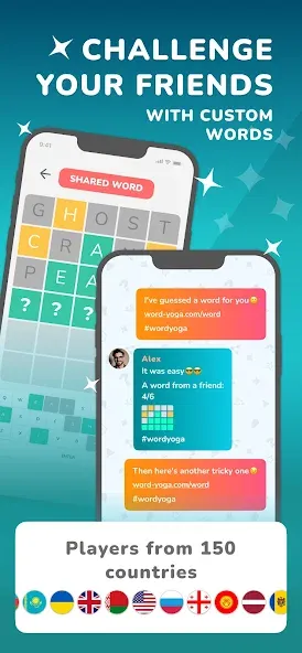 Скачать Wordly Yoga: Daily & Unlimited с модом — Безлимитные подсказки и открыты все уровни — скриншот 3