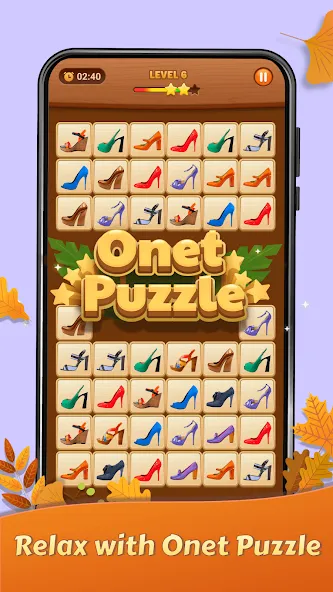 Скачать взломанную Onet Puzzle - Tile Match Game — Без рекламы и все уровни открыты — скриншот 1