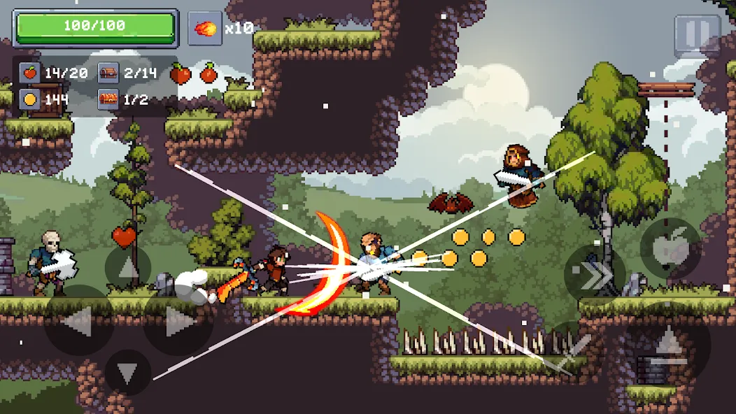 Скачать Apple Knight 2: Action Game с модом — Безлимитные монеты и открыты все уровни — скриншот 2