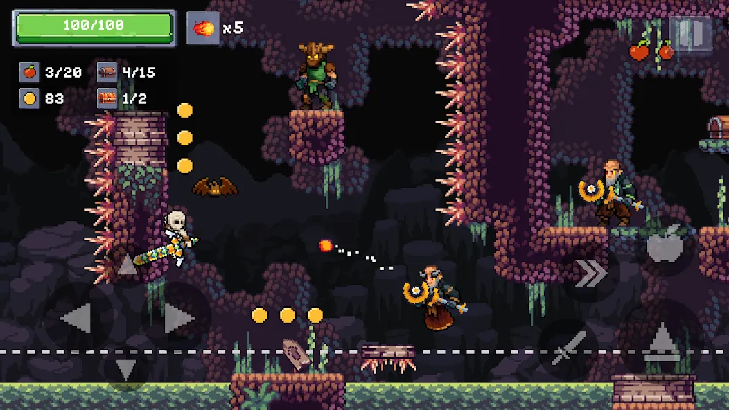 Скачать Apple Knight 2: Action Game с модом — Безлимитные монеты и открыты все уровни — скриншот 4