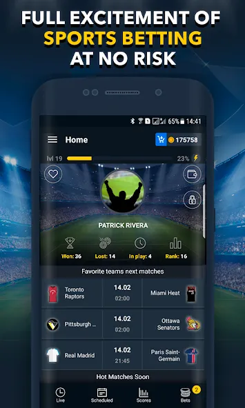 Скачать взлом Sports Betting Game - BETUP на Андроид — Безлимитные ставки и высокий выигрыш — скриншот 2