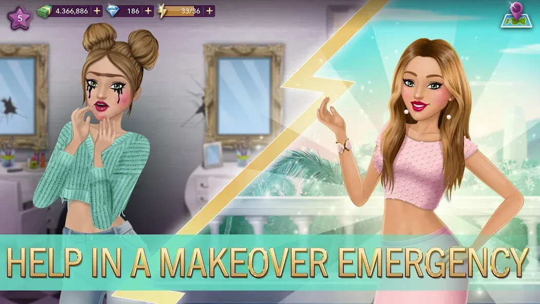 Скачать взломанную Hollywood Story®: Fashion Star — Безлимитные деньги и энергия — скриншот 1