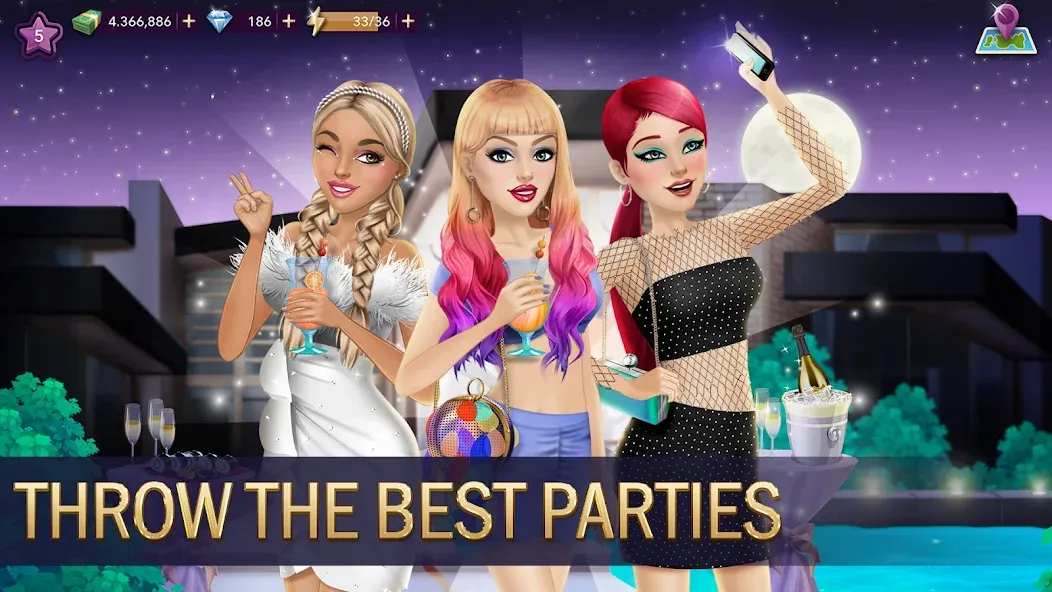 Скачать взломанную Hollywood Story®: Fashion Star — Безлимитные деньги и энергия — скриншот 2