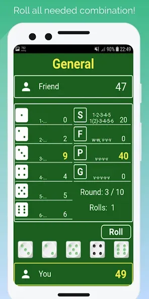 Dice Games (Мод Неограниченные броски и разблокированы уровни) — скриншот 1