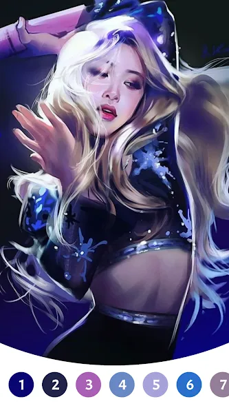 BlackPink Paint by Number Mod APK Разблокированы все раскраски и уровни — Скачать на Андроид — скриншот 3