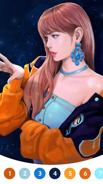 BlackPink Paint by Number Mod APK Разблокированы все раскраски и уровни — Скачать на Андроид — скриншот 4