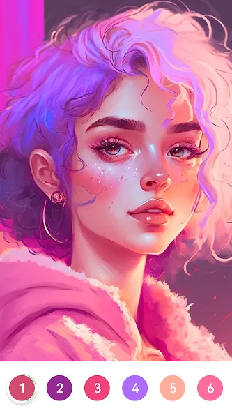 Скачать Girls Paint by Number Coloring с модом — Без рекламы и все картинки открыты — скриншот 1