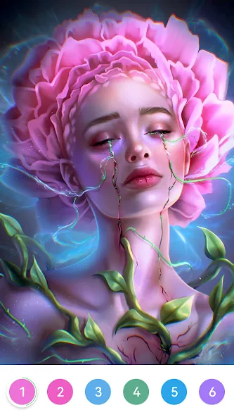 Скачать Girls Paint by Number Coloring с модом — Без рекламы и все картинки открыты — скриншот 3