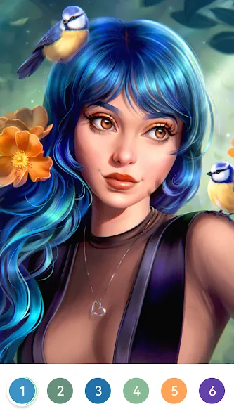 Скачать Girls Paint by Number Coloring с модом — Без рекламы и все картинки открыты — скриншот 4