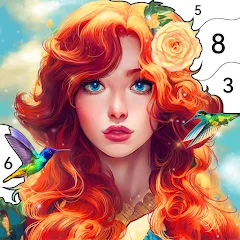 Скачать Girls Paint by Number Coloring с модом — Без рекламы и все картинки открыты