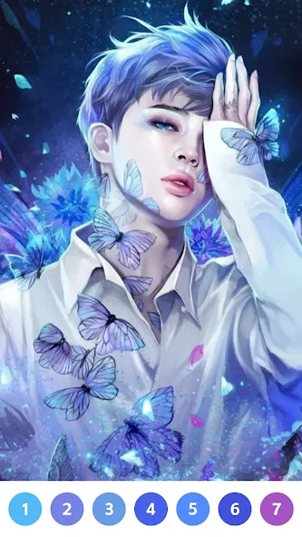 KPOP Paint by Number Coloring MOD APK — Без рекламы и все раскраски открыты — скриншот 1