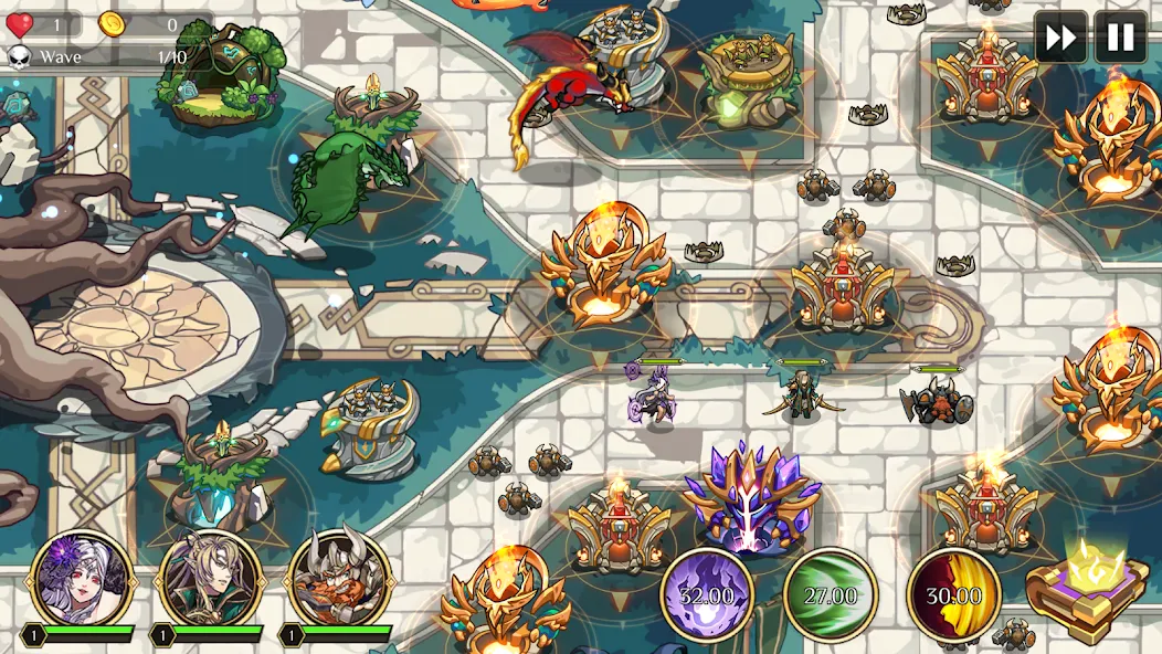 Kingdom War: Tower Defense TD — Мод: Безлимитные ресурсы и все уровни — скриншот 3