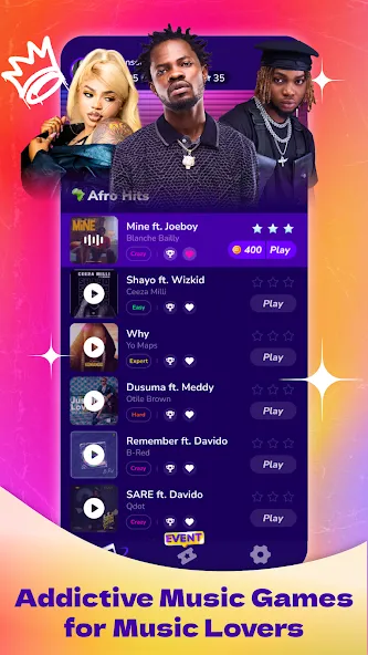 Взломанная Boomstar - Piano Music Master на Андроид — Новые песни и безлимитные ноты — скриншот 1