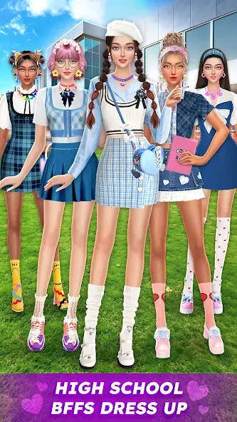 College Dress Up for Girls MOD APK на Android — Открыты все наряды и аксессуары — скриншот 1 College Dress Up for Girls MOD APK на Android — Открыты все наряды и аксессуары — скриншот 1