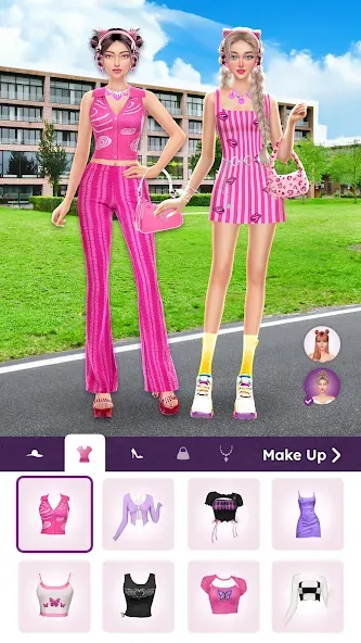 College Dress Up for Girls MOD APK на Android — Открыты все наряды и аксессуары — скриншот 2 College Dress Up for Girls MOD APK на Android — Открыты все наряды и аксессуары — скриншот 2
