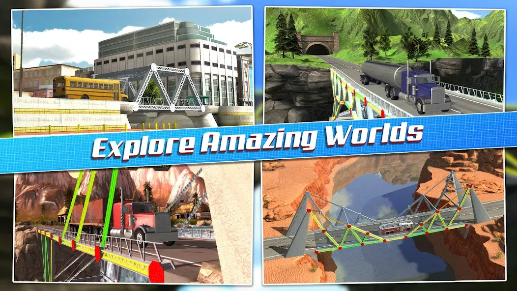 Взломанная Bridge Construction Simulator на Андроид — Безлимитные деньги и все уровни открыты — скриншот 5