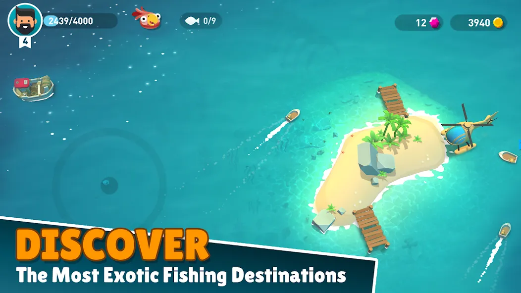 Creatures of the Deep: Fishing на Андроид — Безлимитные деньги и ресурсы — скриншот 1