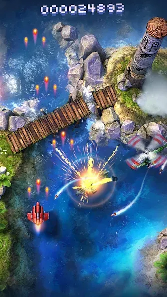 Скачать взломанную Sky Force 2014 — Безлимитные деньги и все самолёты — скриншот 1