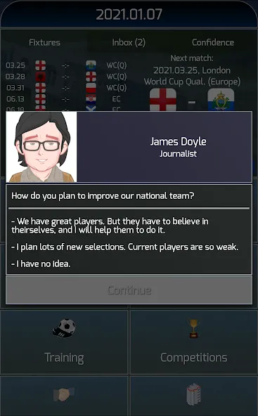 Скачать True Football National Manager на Android — Безлимитные деньги и все команды открыты — скриншот 2