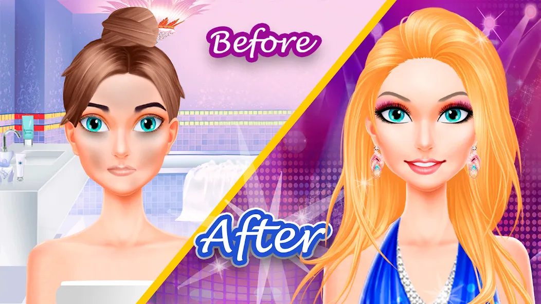 Взлом Makeup games makeover dress up — Безлимитные монеты и все наряды — скриншот 1