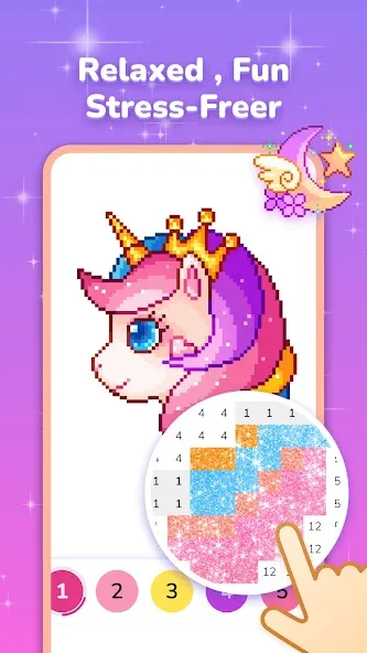Скачать Pixel Coloring-Color by number MOD APK — Без рекламы и все цвета открыты — скриншот 3
