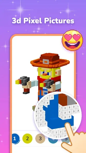Скачать Pixel Coloring-Color by number MOD APK — Без рекламы и все цвета открыты — скриншот 4