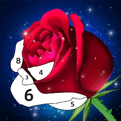 Скачать взломанную Rose Coloring Book Color Games — Без рекламы и все раскраски открыты