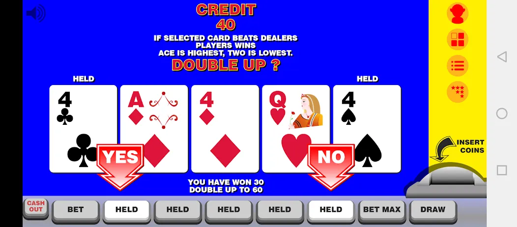 Скачать Video Poker with Double Up на телефон — Безлимитные монеты и двойная ставка — скриншот 2 Скачать Video Poker with Double Up на телефон — Безлимитные монеты и двойная ставка — скриншот 2