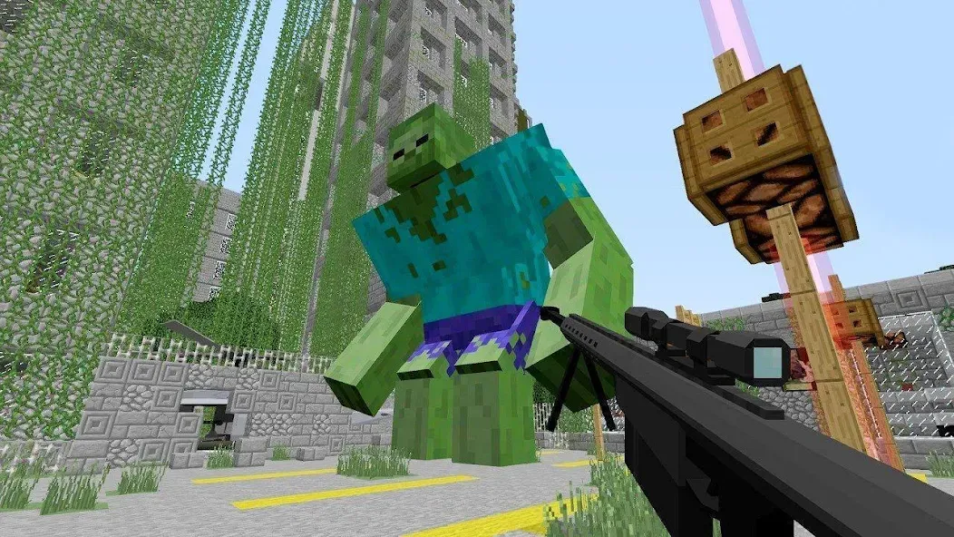 Скачать Zombie Apocalypse map for MCPE с модом — Зомби-апокалипсис для выживания — скриншот 1